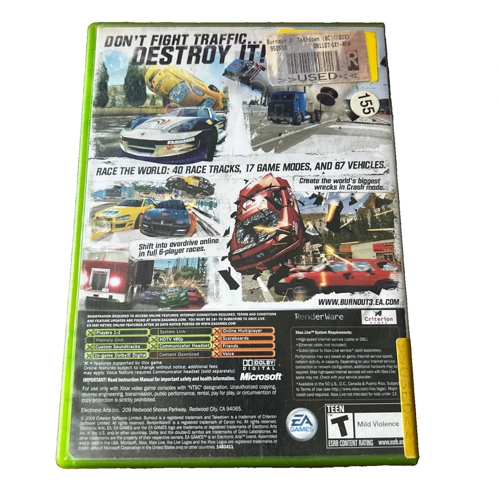 Burnout 3: Takedown (Microsoft Xbox, 2004)